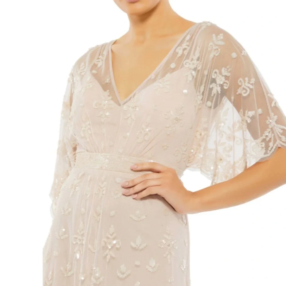 Mac Duggal Blush Pink Embroidered Maxi Dress - Picture 14 of 14